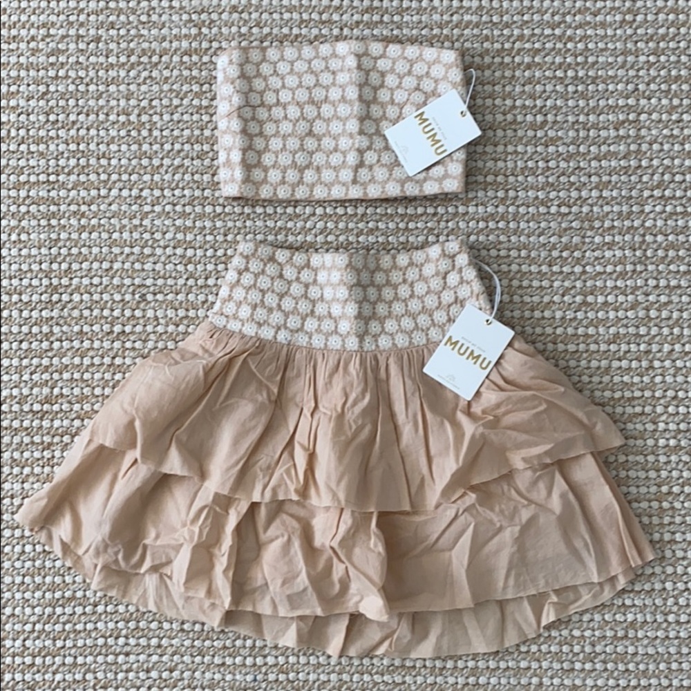 Mini skirt and hippy top